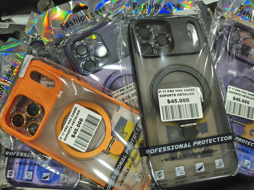 IP 17 PRO MAX CASES SOPORTE METÁLICO