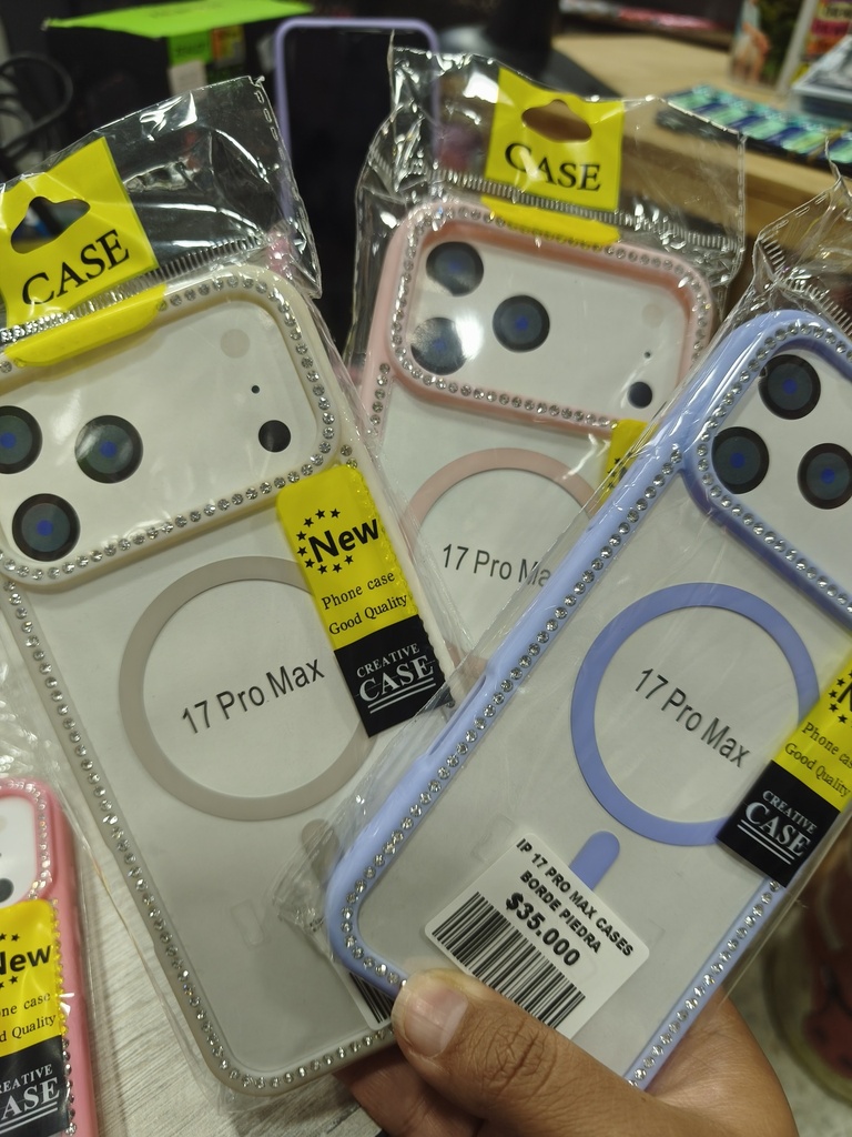 IP 17 PRO MAX CASES BORDE PIEDRA