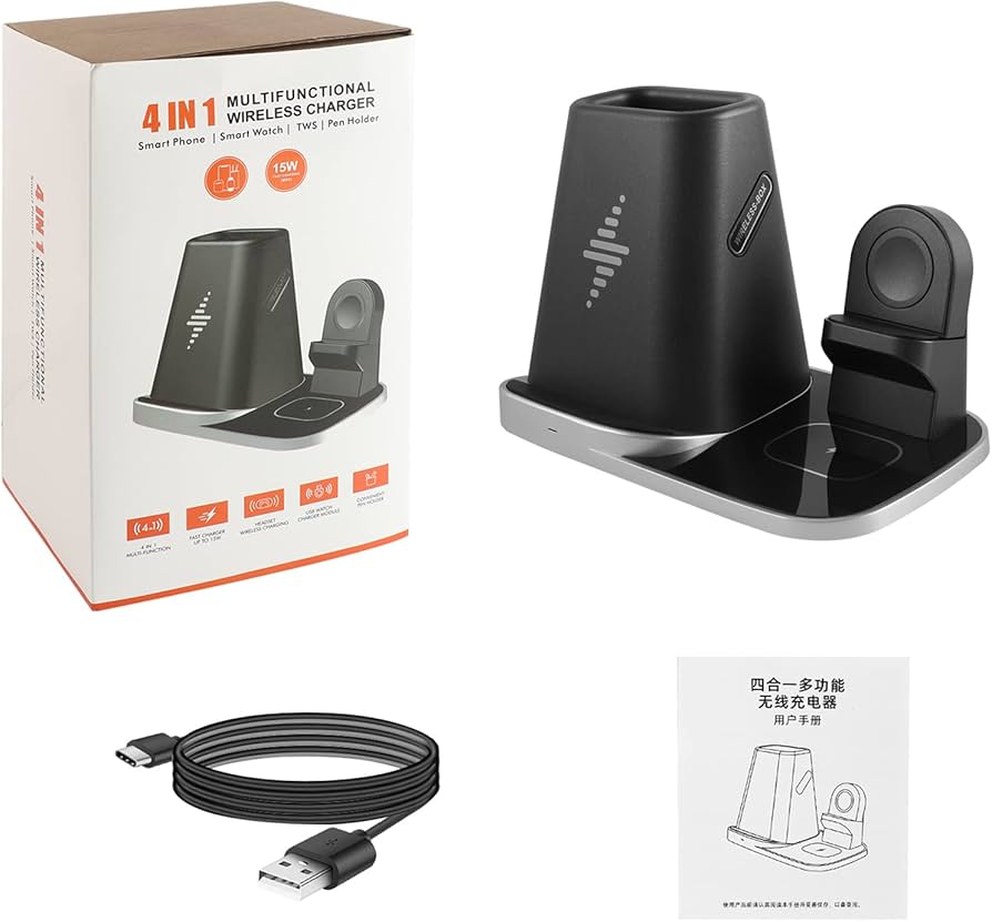 MULTIFUNCIONAL 4 EN 1 WIRELESS CHARGER
