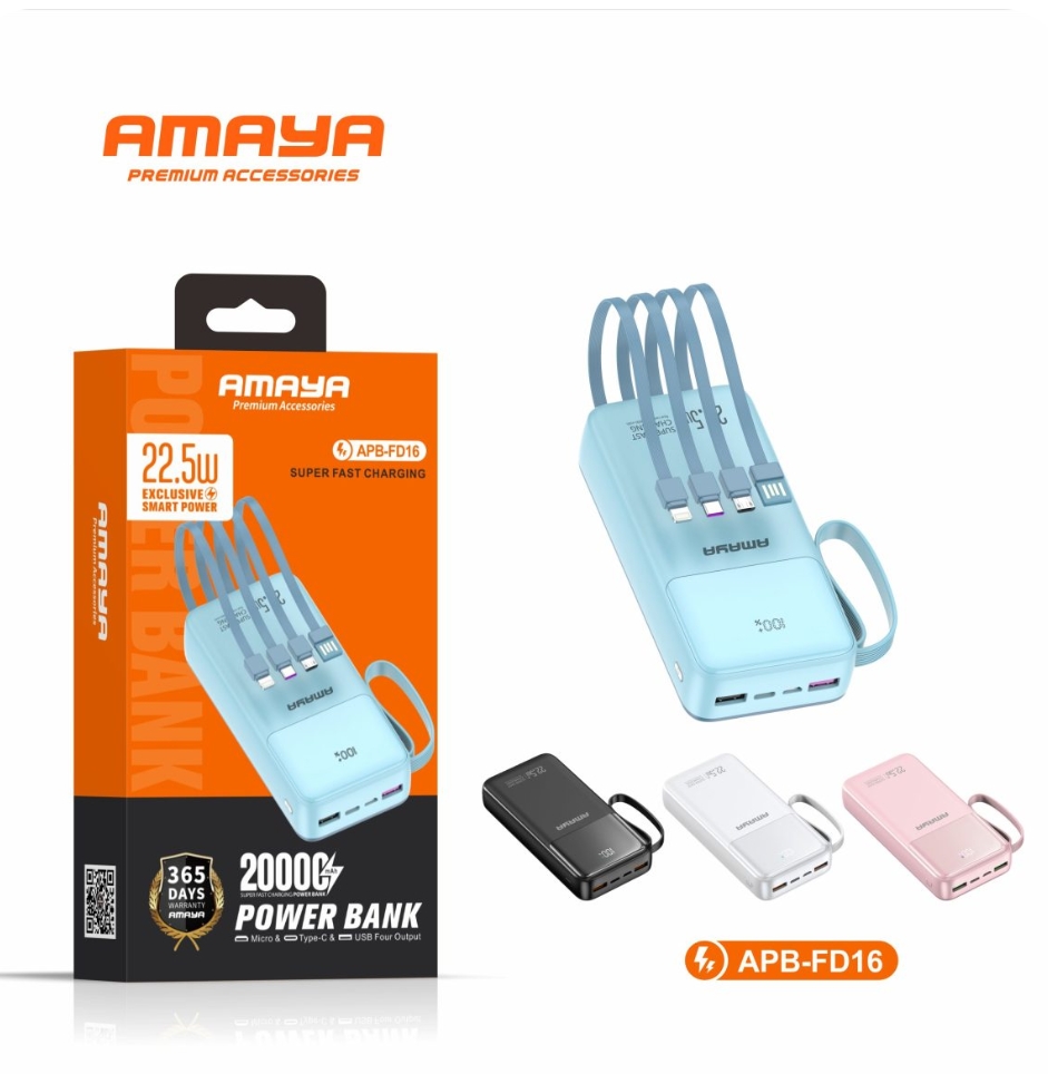 POWER BANK  20.000 MAH AMAYA FD16