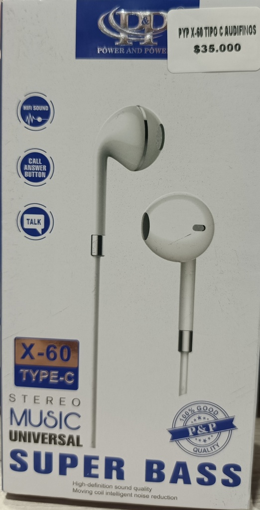 PYP X-60 TIPO C AUDIFINOS