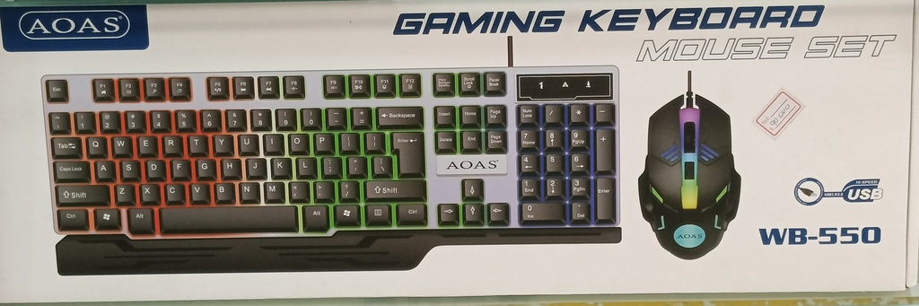 TECLADO+MOUSE GAMING AOAS WB-550