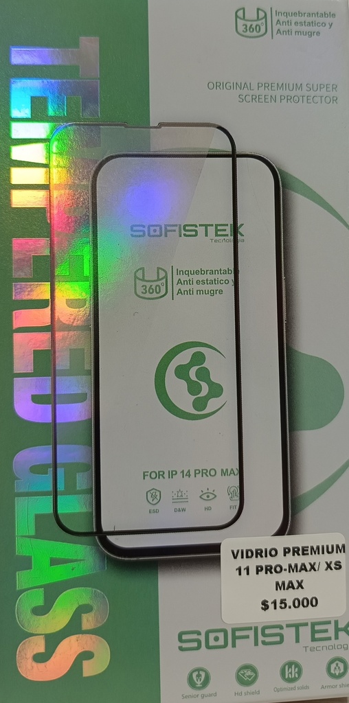 VIDRIO PREMIUM 11 PRO-MAX/ XS MAX
