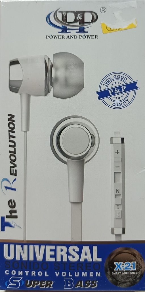 AUDÍFONOS P&P X-21 PLUG 3.5MM