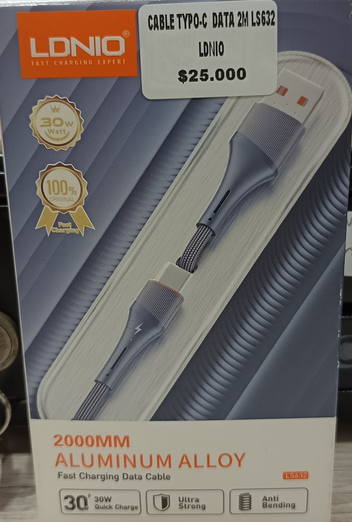 CABLE TYPO-C  DATA 2M LS632 LDNIO