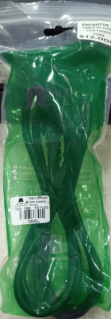 CABLE DE PODER TIPO DE FUENTE PC005