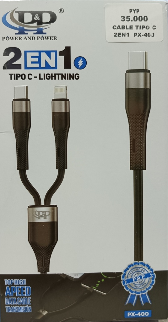 CABLE TIPO C 2EN1  PX-400