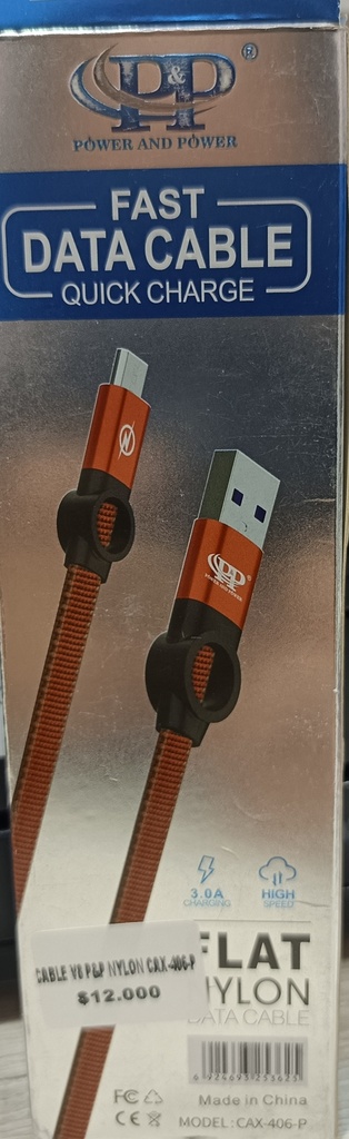 CABLE V8 P&P NYLON CAX-406-P