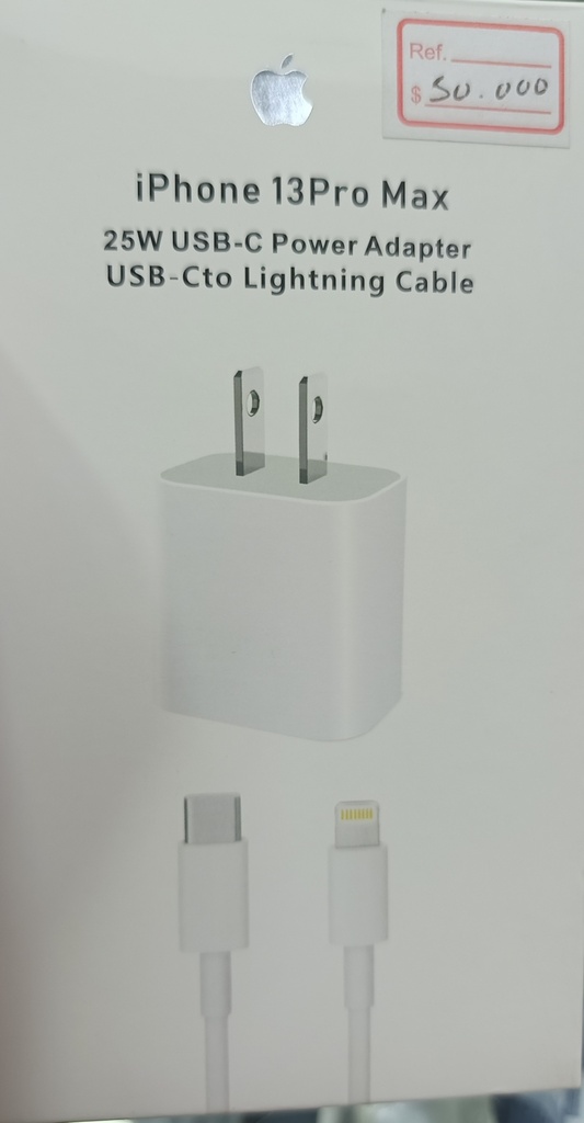 CARGADOR APPLE 25W IP 13 PRO MAX COMPLETO