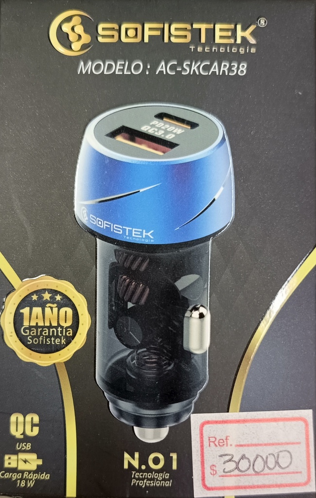 CARGADOR CARRO AC-SKCAR38 