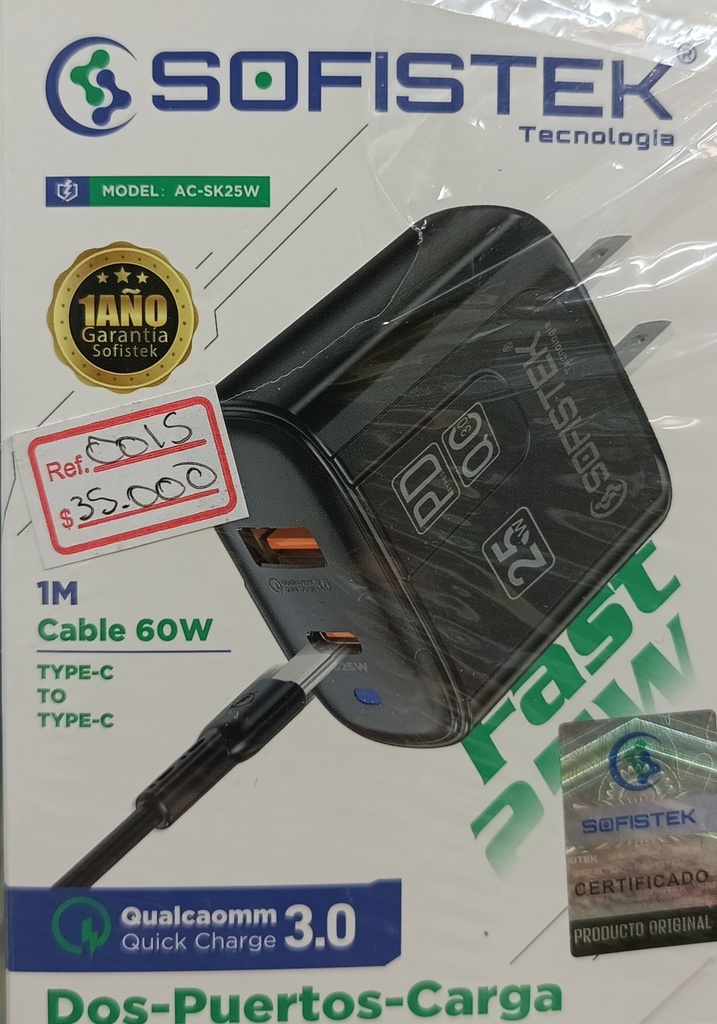 CARGADOR SK-25W 2 EN 1