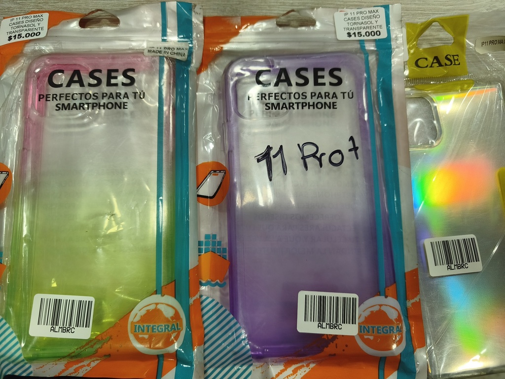 IP 11 PRO MAX CASES DISEÑO TORNASOL Y TRANSPARENTE