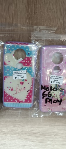 [ACCMOV] MOTO G6 PLAY ESTUCHE DISEÑO DAMA