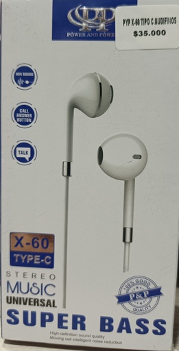 [ACCMOV] PYP X-60 TIPO C AUDIFINOS