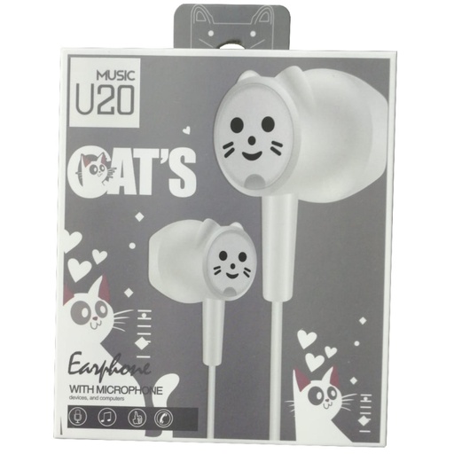 [ACCMOV] AUDÍFONOS MUSIC U49 DISEÑO GATO