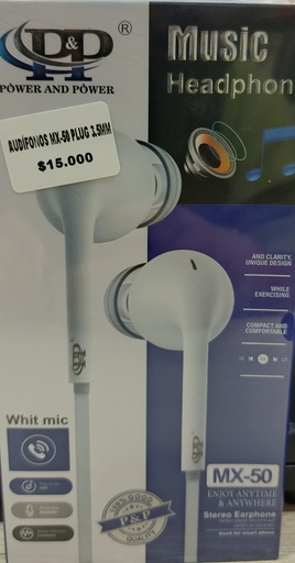 [ACCMOV] AUDÍFONOS MX-50 PLUG 3.5MM