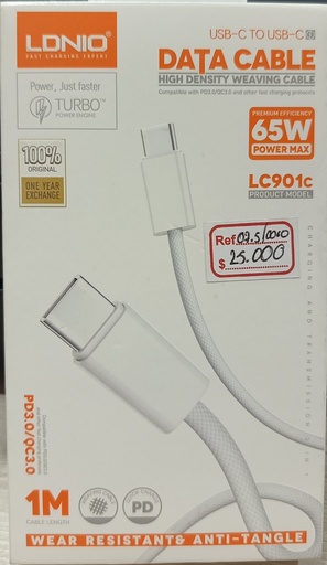 [ACCMOV] CABLE DATA TIPO C-C 1M LC901C LDNIO