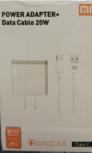 [ACCMOV] CARGADOR XIAOMI DATA CABLE 20W TIPO-C